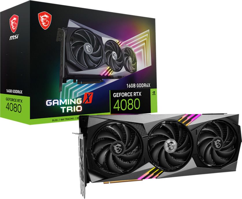 MSI GeForce RTX 4080 GAMING X TRIO 16GB GDDR6X 256bit 3x DisplayPort   HDMI